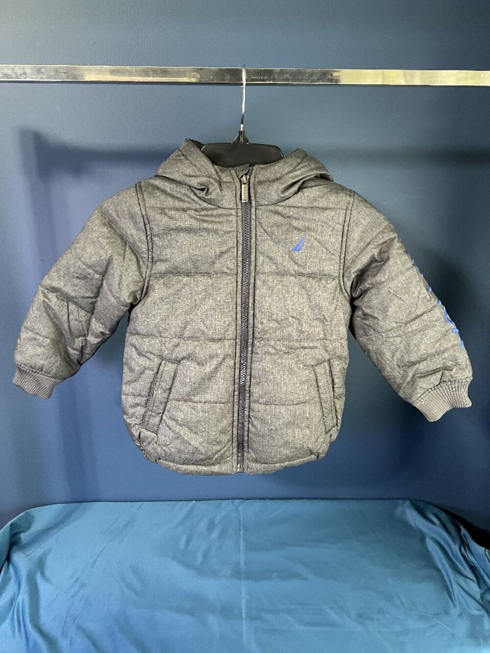 Nautica Boys Winter Puffer Gray Jacket Size 4T